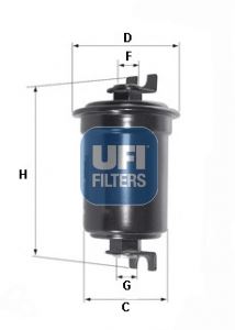 UFI 31.547.00 Yakıt Sistemi Yakıt Filtresi - DAIHATSU FEROZA Soft Top (F300) uyumlu