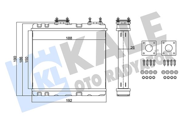 KALE OTO RADYATÖR 370580 İklimlendirme Sistemi İç Mekan Isı Değiştirici - NISSAN MAXIMA III (J30) uyumlu
