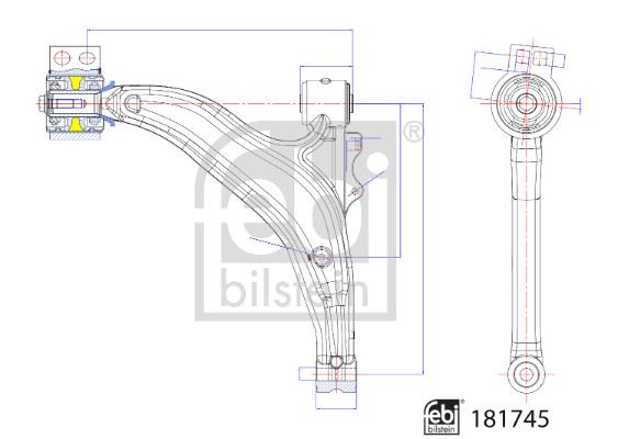 FEBI BILSTEIN 181745 Süspansiyon Sistemi Bugi Kolu - OPEL ASTRA J Sports Tourer (P10) uyumlu