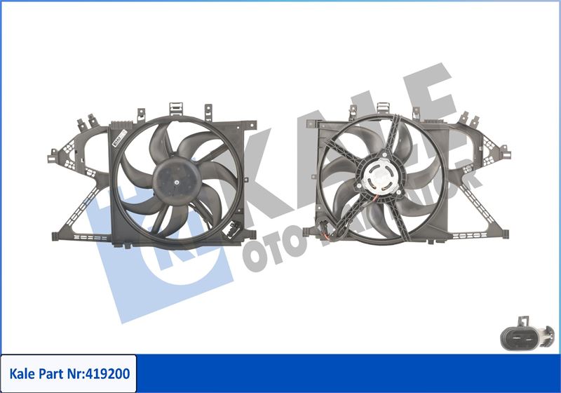 KALE OTO RADYATÖR 419200 Soğutma Sistemi Fan - OPEL CORSA C (X01) uyumlu