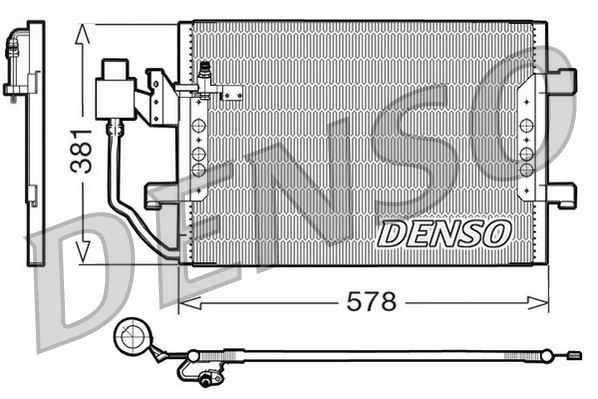 DENSO DCN17001 İklimlendirme Sistemi Klima Radyatörü - MERCEDES-BENZ A-SERISI (W168) uyumlu