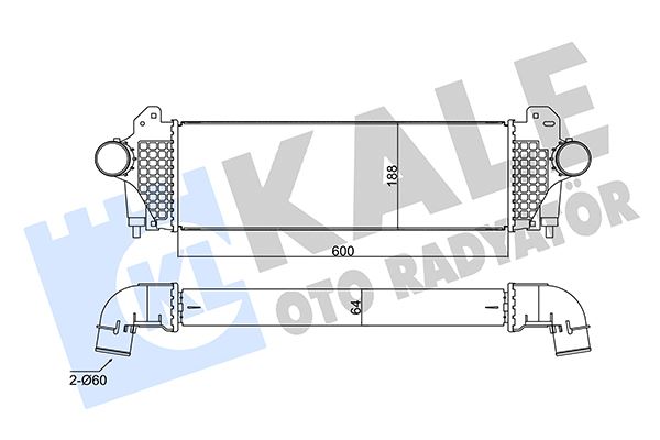 KALE OTO RADYATÖR 356160 Motor Turbo Radyatörü - IVECO DAILY V Platform şasi uyumlu