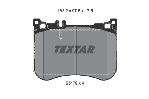 TEXTAR 2517903 Fren Sistemleri Fren Balatası - MERCEDES-BENZ S-SERISI (W222, V222, X222) uyumlu