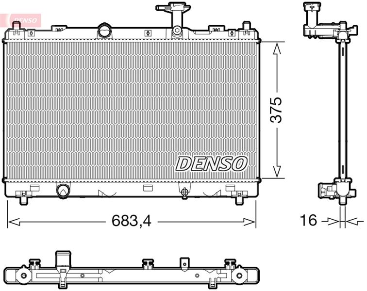 DENSO DRM47038 Soğutma Sistemi Su Soğutucu & Parçaları - SUZUKI SX4 S-CROSS (JY) uyumlu