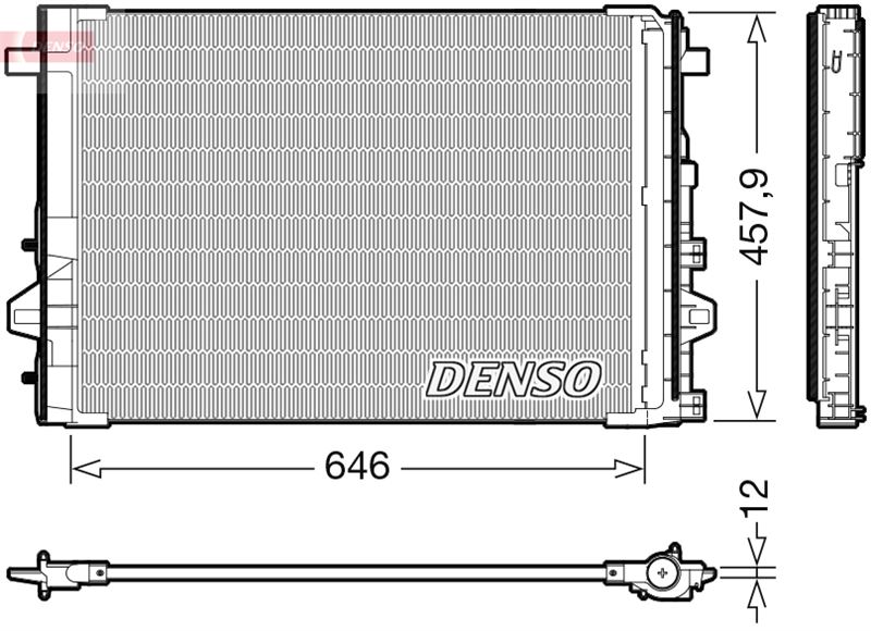 DENSO DCN17059 İklimlendirme Sistemi Klima Radyatörü - MERCEDES-BENZ B-SERISI Sports Tourer (W246, W242) uyumlu
