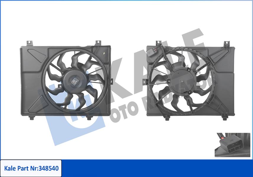 KALE OTO RADYATÖR 348540 Soğutma Sistemi Fan - HYUNDAI i10 I (PA) uyumlu