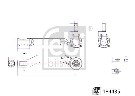 FEBI BILSTEIN 184435 Direksiyon Sistemi Mafsal - NISSAN NOTE (E12) uyumlu