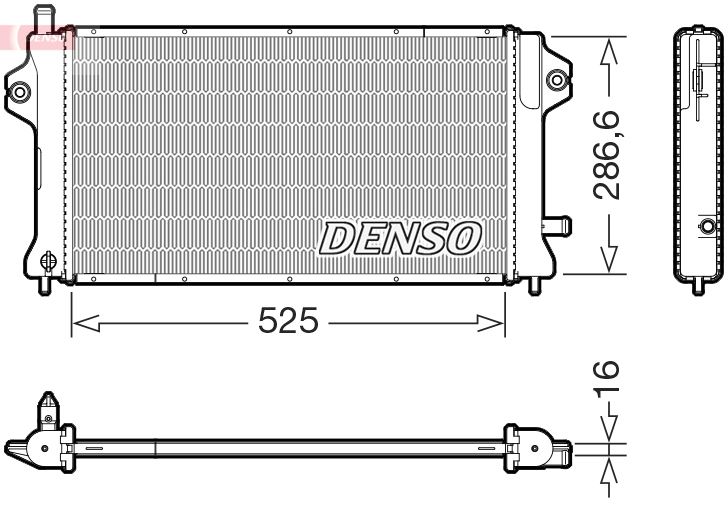 DENSO DRM46077 Soğutma Sistemi Su Soğutucu & Parçaları - MITSUBISHI OUTLANDER III (GG_W, GF_W, ZJ, ZL, ZK) uyumlu