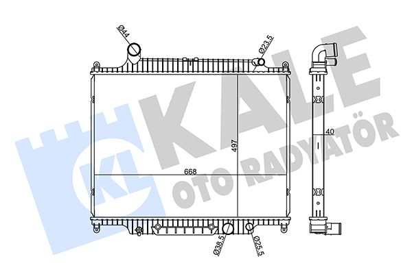 KALE OTO RADYATÖR 360170 Soğutma Sistemi Su Soğutucu & Parçaları - LAND ROVER RANGE ROVER III (L322) uyumlu