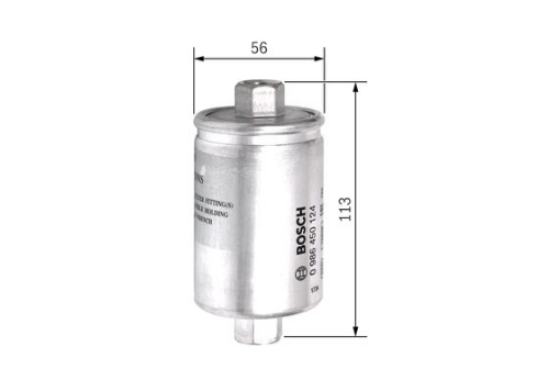 BOSCH 0 986 450 124 Yakıt Sistemi Yakıt Filtresi - LADA SAMARA Sedan (21099, 2115) uyumlu