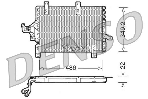DENSO DCN09141 İklimlendirme Sistemi Klima Radyatörü - ALFA ROMEO 155 (167_) uyumlu