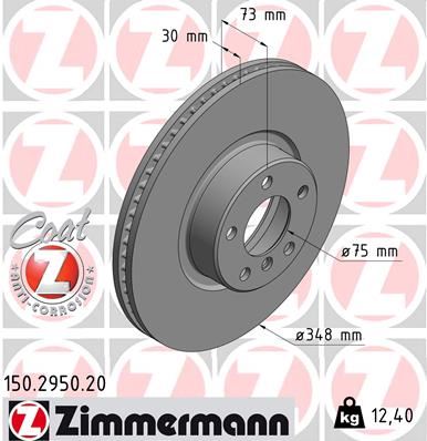 ZIMMERMANN 150.2950.20 Fren Sistemleri Fren Diski - BMW X4 (F26) uyumlu