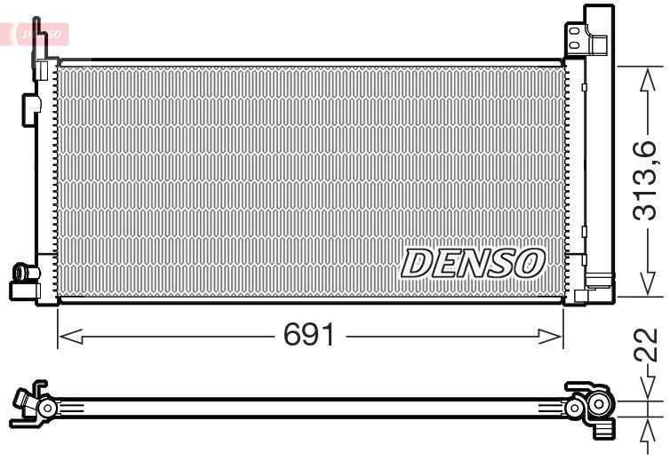 DENSO DCN50124 İklimlendirme Sistemi Klima Radyatörü - TOYOTA RAV 4 V (_A5_, _H5_) uyumlu