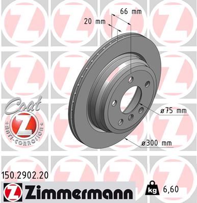 ZIMMERMANN 150.2902.20 Fren Sistemleri Fren Diski - BMW 3 (F30, F80) uyumlu