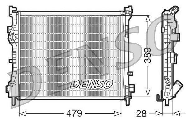 DENSO DRM23016 Soğutma Sistemi Su Soğutucu & Parçaları - RENAULT THALIA II (LU_) uyumlu