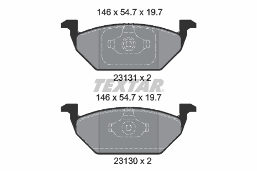 TEXTAR 2313001 Fren Sistemleri Fren Balatası - SEAT IBIZA IV (6J5, 6P1) uyumlu