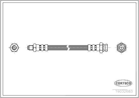CORTECO 19032683 Fren Sistemleri Fren Hortumları - HYUNDAI SONATA III (Y-3) uyumlu