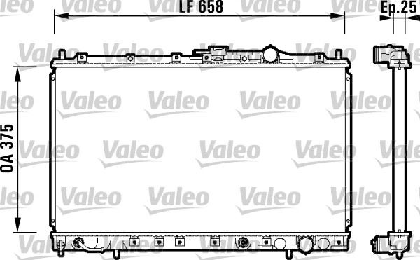 VALEO 734139 Soğutma Sistemi Su Soğutucu & Parçaları - MITSUBISHI SPACE WAGON (N3_W, N4_W) uyumlu