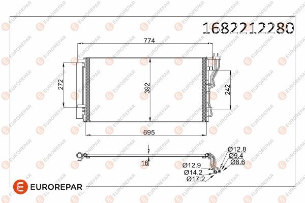 EUROREPAR 1682212280 Diğer Diğer Donanım & Parçalar - KIA OPTIMA (FSGDS6B) uyumlu