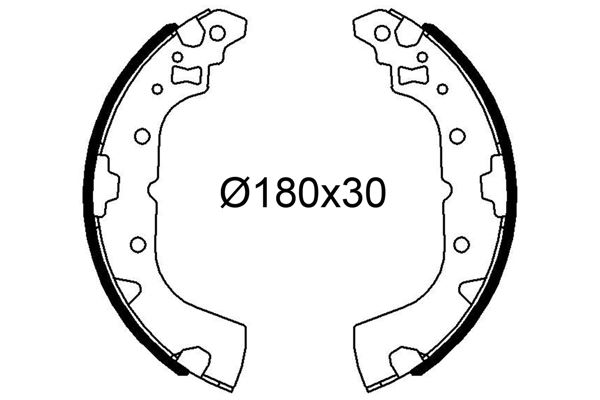 VALEO 564281 Fren Sistemleri Fren Pabucu - MITSUBISHI MIRAGE / SPACE STAR VI Hatchback (A0_A) uyumlu