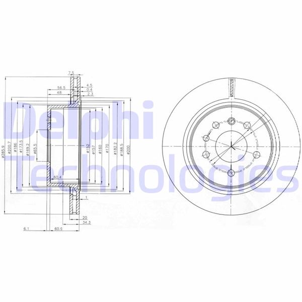 DELPHI BG4043 Fren Sistemleri Fren Diski - OPEL OMEGA B (V94) uyumlu