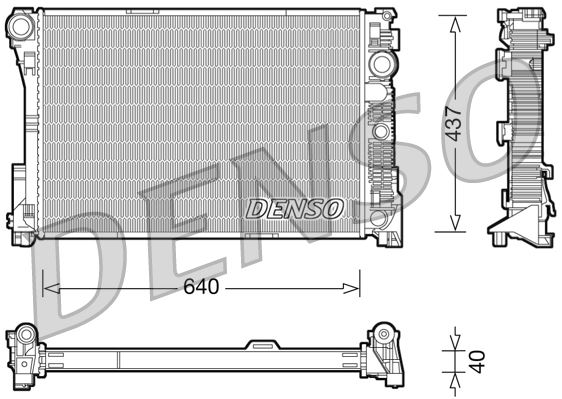 DENSO DRM17045 Soğutma Sistemi Su Soğutucu & Parçaları - MERCEDES-BENZ C-SERISI (W204) uyumlu