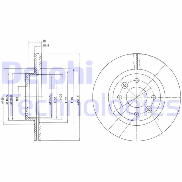 DELPHI BG2283 Fren Sistemleri Fren Diski - RENAULT 18 (134_) uyumlu
