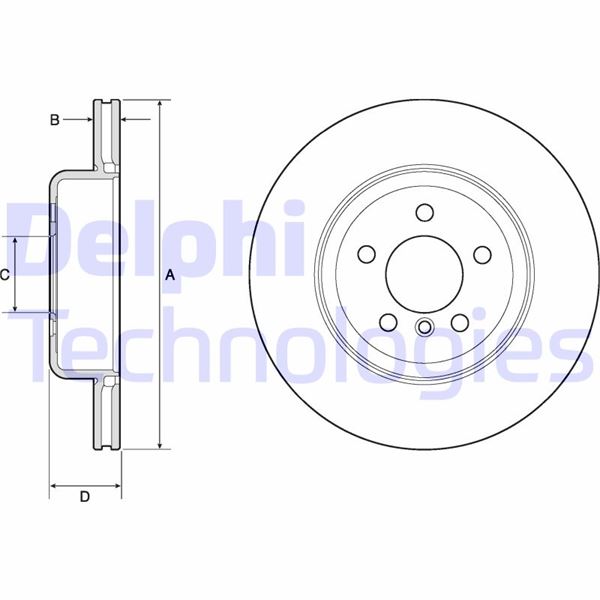 DELPHI BG4752C Fren Sistemleri Fren Diski - BMW 3 (F30, F80) uyumlu