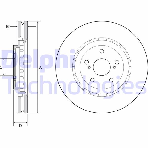 DELPHI BG9219C Fren Sistemleri Fren Diski - LEXUS RX (_L1_) uyumlu