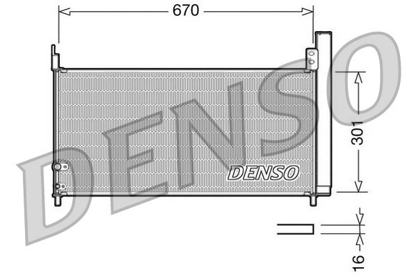 DENSO DCN50037 İklimlendirme Sistemi Klima Radyatörü - TOYOTA PRIUS PLUS (_W4_) uyumlu