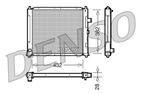 DENSO DRM24013 Soğutma Sistemi Su Soğutucu & Parçaları - ROVER 200 II Hatchback (XW) uyumlu
