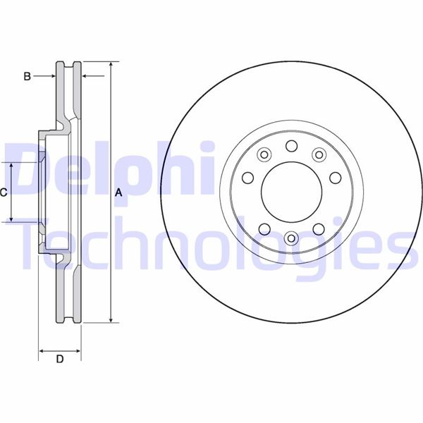 DELPHI BG4696C Fren Sistemleri Fren Diski - PEUGEOT 508 I (8D_) uyumlu
