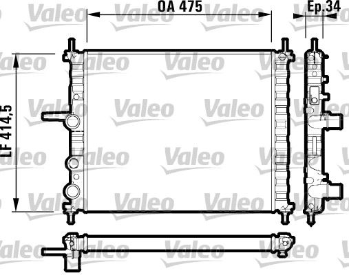 VALEO 732557 Soğutma Sistemi Su Soğutucu & Parçaları - FIAT BRAVA (182_) uyumlu
