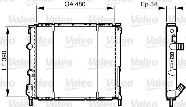 VALEO 732474 Soğutma Sistemi Su Soğutucu & Parçaları - RENAULT KANGOO (KC0/1_) uyumlu