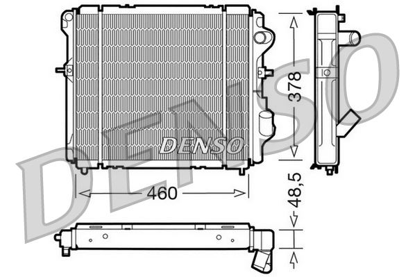 DENSO DRM23007 Soğutma Sistemi Su Soğutucu & Parçaları - RENAULT CLIO I (B/C57_, 5/357_) uyumlu