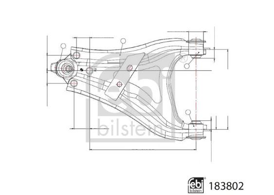 FEBI BILSTEIN 183802 Süspansiyon Sistemi Bugi Kolu - DACIA DUSTER (HS_) uyumlu