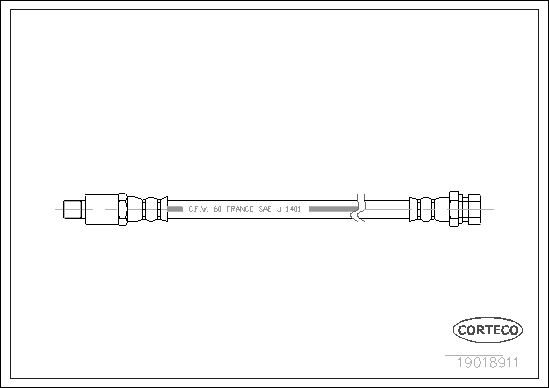 CORTECO 19018911 Fren Sistemleri Fren Hortumları - RENAULT 12 (117_) uyumlu