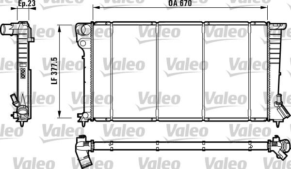 VALEO 732517 Soğutma Sistemi Su Soğutucu & Parçaları - PEUGEOT 306 Hatchback (7A, 7C, N3, N5) uyumlu