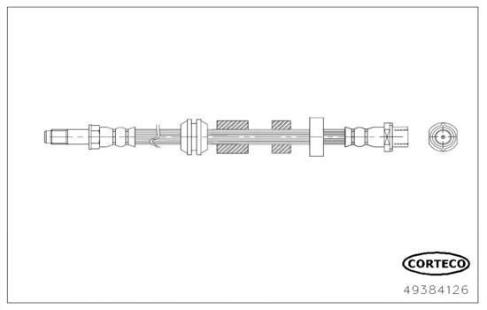 CORTECO 49384126 Fren Sistemleri Fren Hortumları - VOLVO V40 Cross Country (526) uyumlu