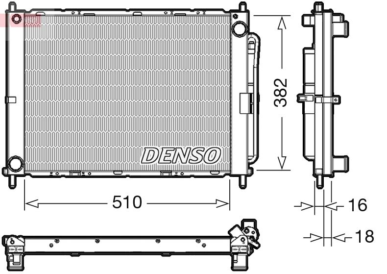 DENSO DRM46102 Soğutma Sistemi Soğutma Modülü - NISSAN MICRA III (K12) uyumlu