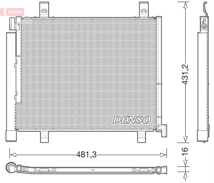 DENSO DCN32023 İklimlendirme Sistemi Klima Radyatörü - VW UP! (121, 122, BL1, BL2, BL3, 123) uyumlu