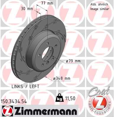 ZIMMERMANN 150.3434.54 Fren Sistemleri Fren Diski - BMW 5 (E60) uyumlu