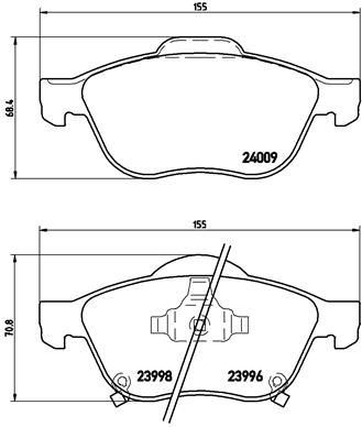 VALEO 670653 Fren Sistemleri Fren Balatası - TOYOTA AVENSIS Liftback (_T22_) uyumlu