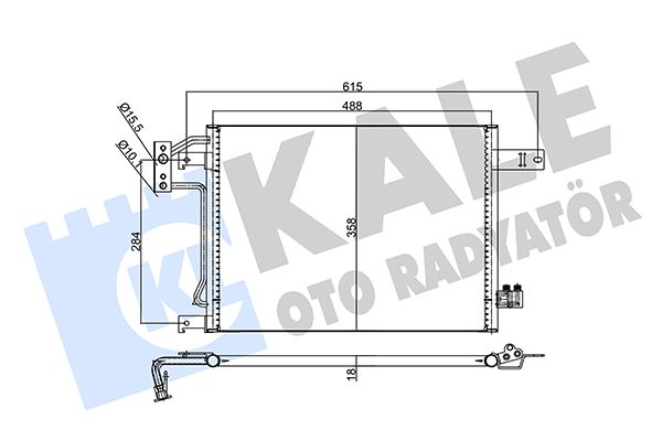 KALE OTO RADYATÖR 358060 İklimlendirme Sistemi Klima Radyatörü - JEEP WRANGLER III (JK) uyumlu