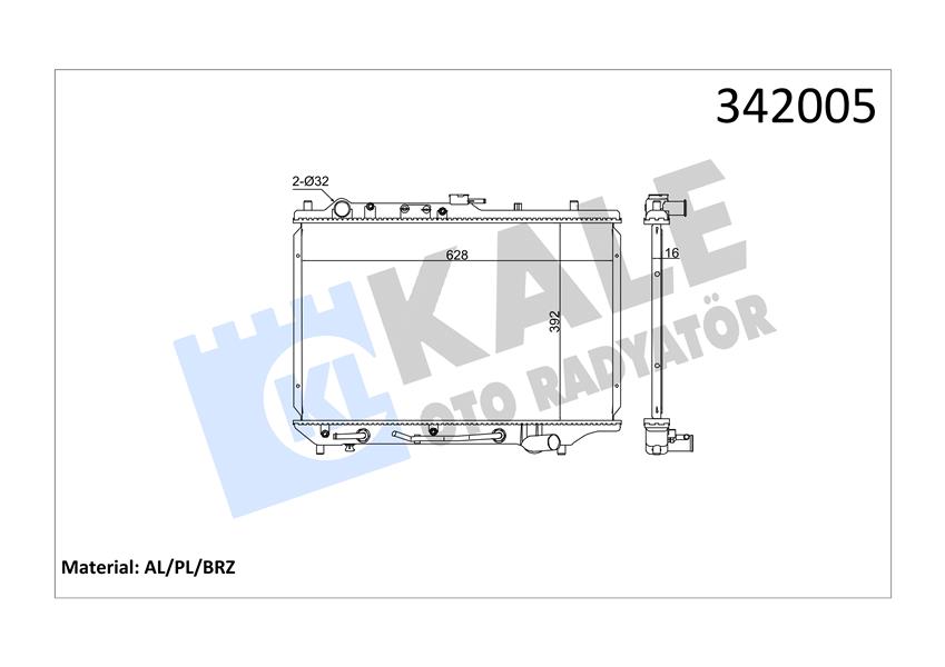 KALE OTO RADYATÖR 342005 Soğutma Sistemi Su Soğutucu & Parçaları - MAZDA 323 S IV (BG) uyumlu
