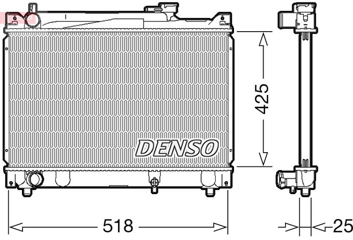 DENSO DRM47030 Soğutma Sistemi Su Soğutucu & Parçaları - SUZUKI VITARA (ET, TA, TD) uyumlu