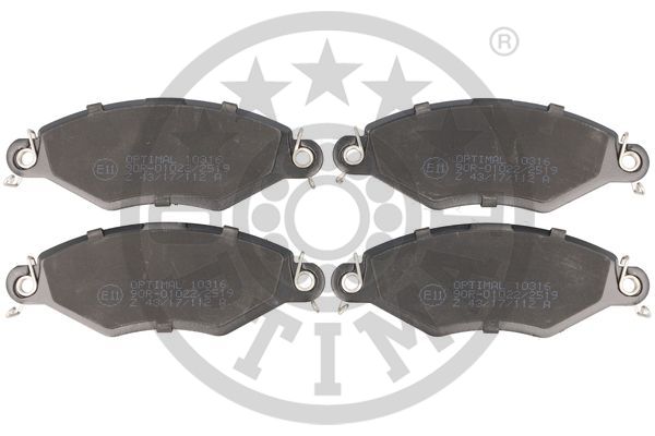 OPTIMAL BP-10316 Fren Sistemleri Fren Balatası - PEUGEOT 306 Hatchback (7A, 7C, N3, N5) uyumlu
