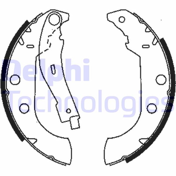DELPHI LS1833 Fren Sistemleri Fren Pabucu - PEUGEOT 306 Hatchback (7A, 7C, N3, N5) uyumlu