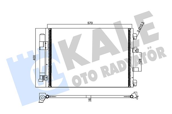 KALE OTO RADYATÖR 358250 İklimlendirme Sistemi Klima Radyatörü - FORD FOCUS III Sedan uyumlu
