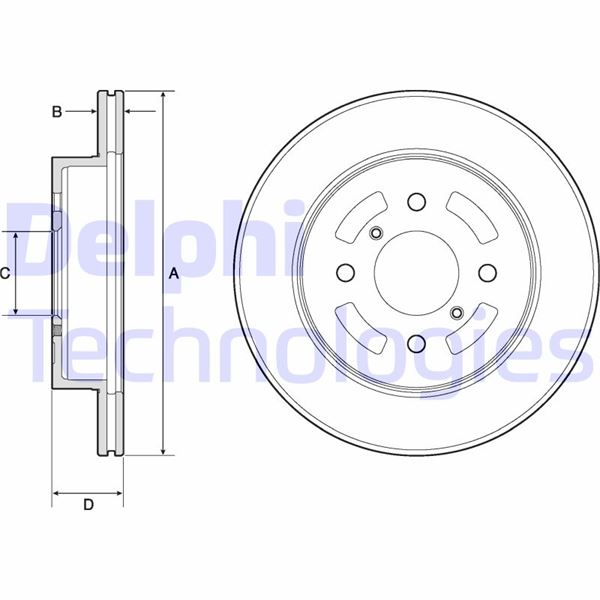DELPHI BG3941 Fren Sistemleri Fren Diski - SUZUKI IGNIS I (FH) uyumlu